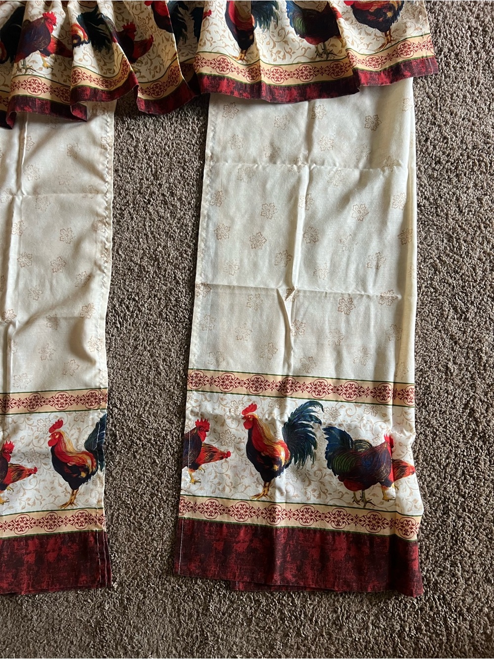 Mainstay | Accents | Mainstay Rooster Print Kitchen Curtain Panels In ...